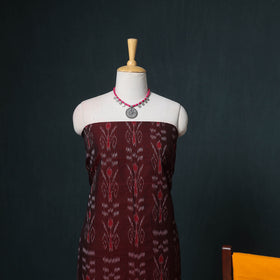 Sambalpuri Ikat Cotton Unstitched Dress Material: Kurta, Bottom with Dupatta 01