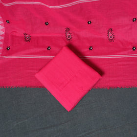 Sambalpuri Ikat Cotton Unstitched Dress Material: Kurta, Bottom with Dupatta 02