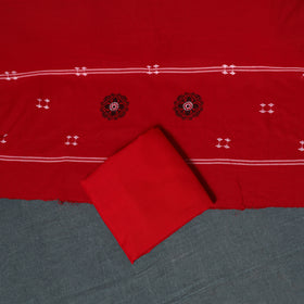 Sambalpuri Ikat Cotton Unstitched Dress Material: Kurta, Bottom with Dupatta 03