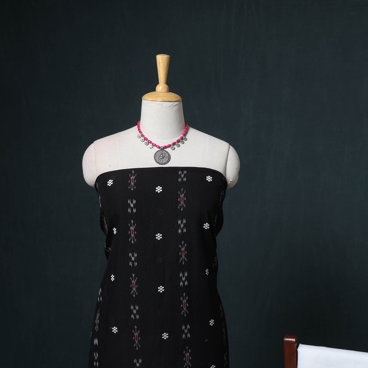 Sambalpuri ikat cotton unstitched dress material: kurta