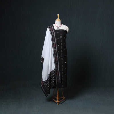 Sambalpuri ikat cotton unstitched dress material: kurta