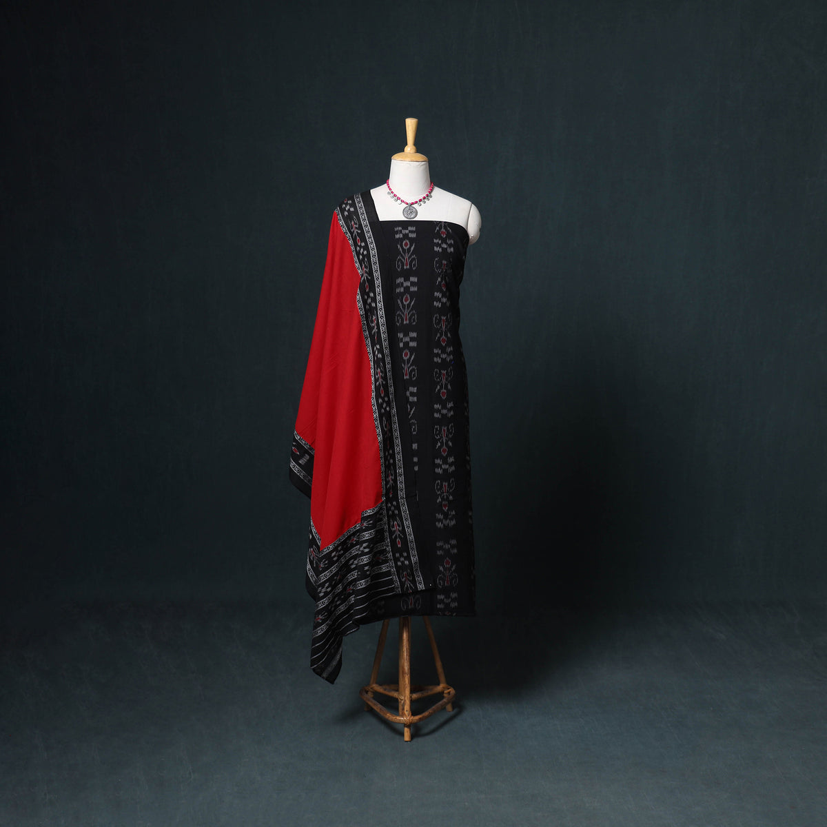 Sambalpuri ikat cotton unstitched dress material: kurta