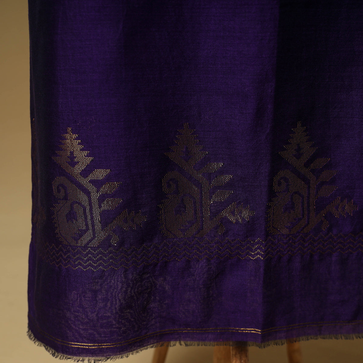 Jacquard Zari Buti Handloom Mercerised Cotton Unstitched Dress Material: Kurta with Dupatta 01