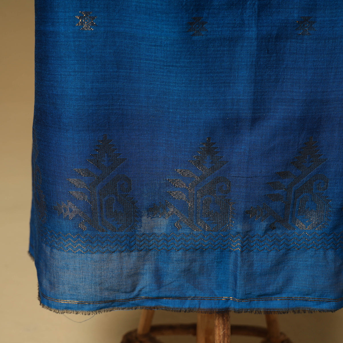 Jacquard Zari Buti Handloom Mercerised Cotton Unstitched Dress Material: Kurta with Dupatta 02