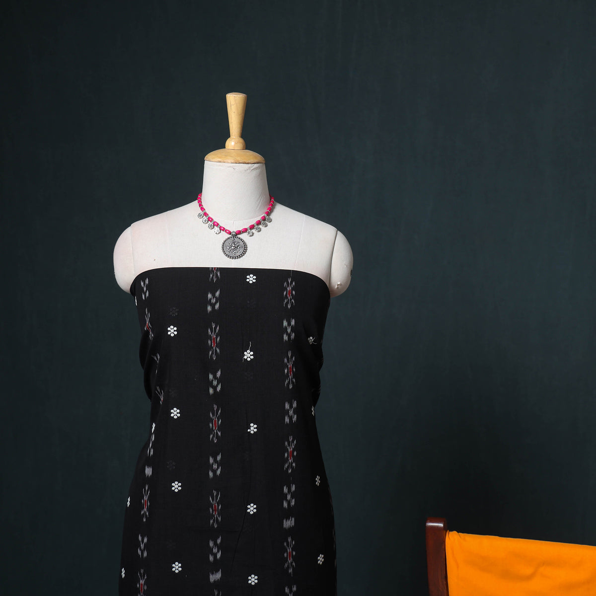Sambalpuri ikat cotton unstitched dress material: kurta