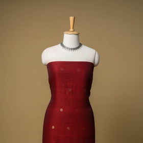 Jacquard Zari Buti Handloom Mercerised Cotton Unstitched Dress Material: Kurta with Dupatta 03