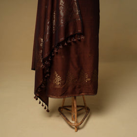 Jacquard Zari Buti Handloom Mercerised Cotton Unstitched Dress Material: Kurta with Dupatta 04