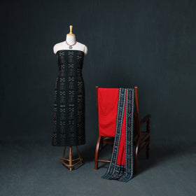 Sambalpuri ikat cotton unstitched dress material: kurta