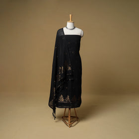 Jacquard Zari Buti Handloom Mercerised Cotton Unstitched Dress Material: Kurta with Dupatta 05