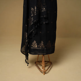 Jacquard Zari Buti Handloom Mercerised Cotton Unstitched Dress Material: Kurta with Dupatta 05