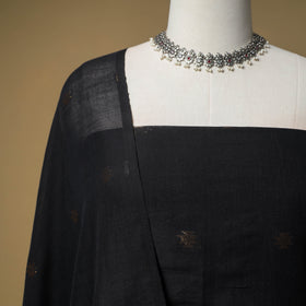 Jacquard Zari Buti Handloom Mercerised Cotton Unstitched Dress Material: Kurta with Dupatta 05