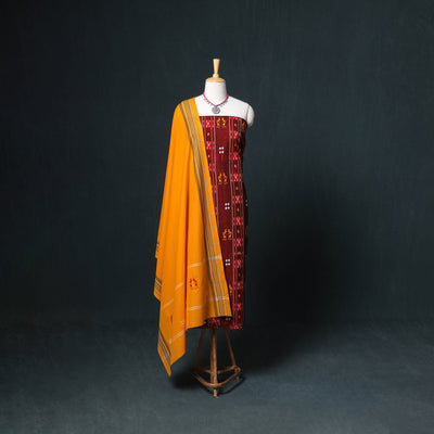 Sambalpuri ikat cotton unstitched dress material: kurta