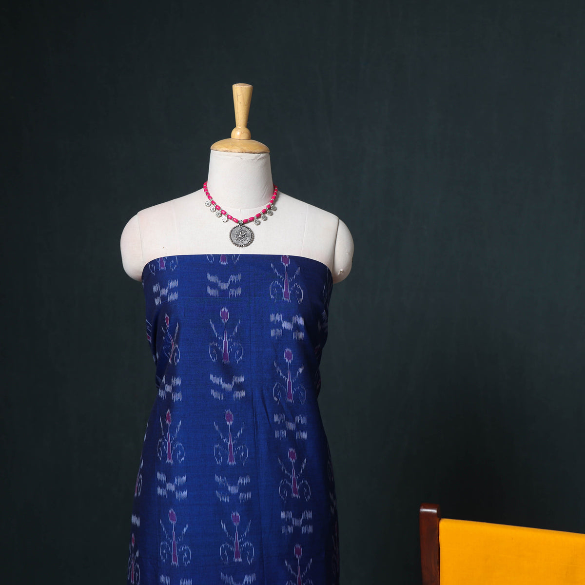 Sambalpuri ikat cotton unstitched dress material: kurta