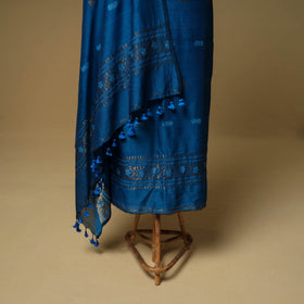 Jacquard Zari Buti Handloom Mercerised Cotton Unstitched Dress Material: Kurta with Dupatta 08