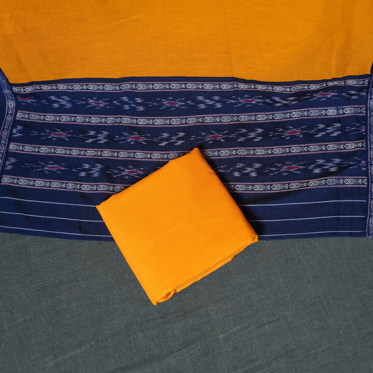 Sambalpuri ikat cotton unstitched dress material: kurta