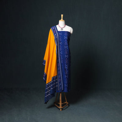 Sambalpuri ikat cotton unstitched dress material: kurta