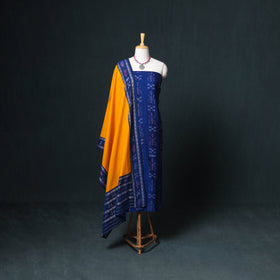 Sambalpuri ikat cotton unstitched dress material: kurta