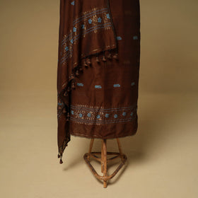 Jacquard Zari Buti Handloom Mercerised Cotton Unstitched Dress Material: Kurta with Dupatta 09