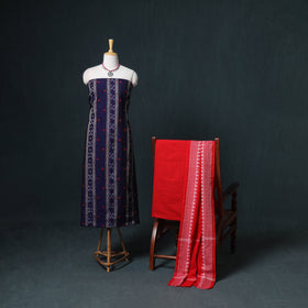Sambalpuri ikat cotton unstitched dress material: kurta