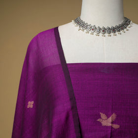 Jacquard Handloom Mercerised Cotton Unstitched Dress Material: Kurta with Dupatta 14
