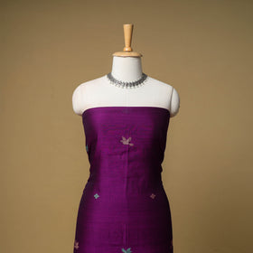 Jacquard Handloom Mercerised Cotton Unstitched Dress Material: Kurta with Dupatta 14
