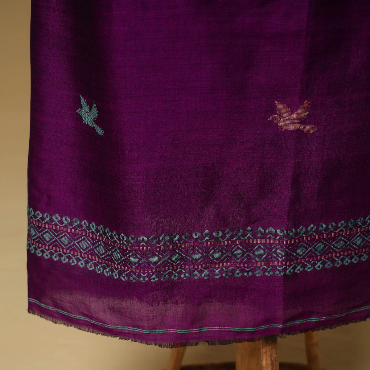 Jacquard Handloom Mercerised Cotton Unstitched Dress Material: Kurta with Dupatta 14