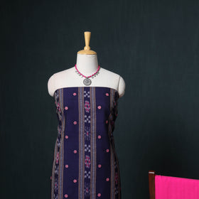 Sambalpuri Ikat Cotton Unstitched Dress Material: Kurta, Bottom with Dupatta 18