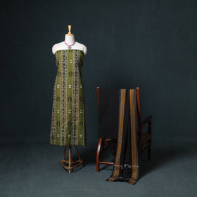 Sambalpuri ikat cotton unstitched dress material: kurta