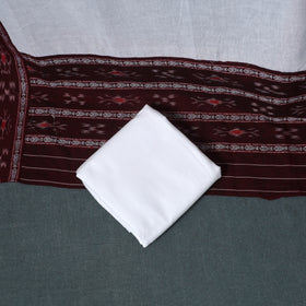 Sambalpuri Ikat Cotton Unstitched Dress Material: Kurta, Bottom with Dupatta 22