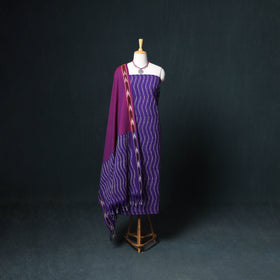 Pochampally ikat cotton unstitched dress material: kurta