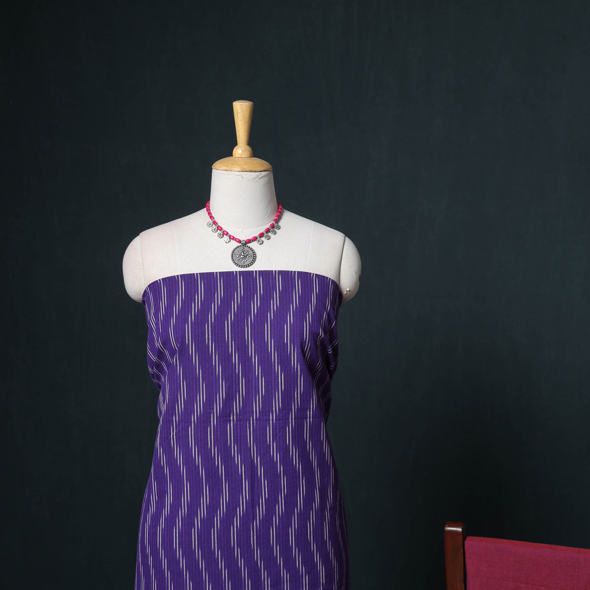 Pochampally ikat cotton unstitched dress material: kurta