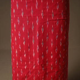 Pochampally Ikat Cotton Unstitched Dress Material: Kurta & Dupatta with Jewellery 02