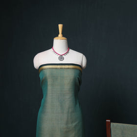 Dharwad Mercerised Cotton Plain Thread Border Unstitched Dress Material: Kurta, Bottom & Dupatta 05