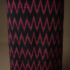 Pochampally Ikat Cotton Unstitched Dress Material: Kurta & Dupatta with Jewellery 07