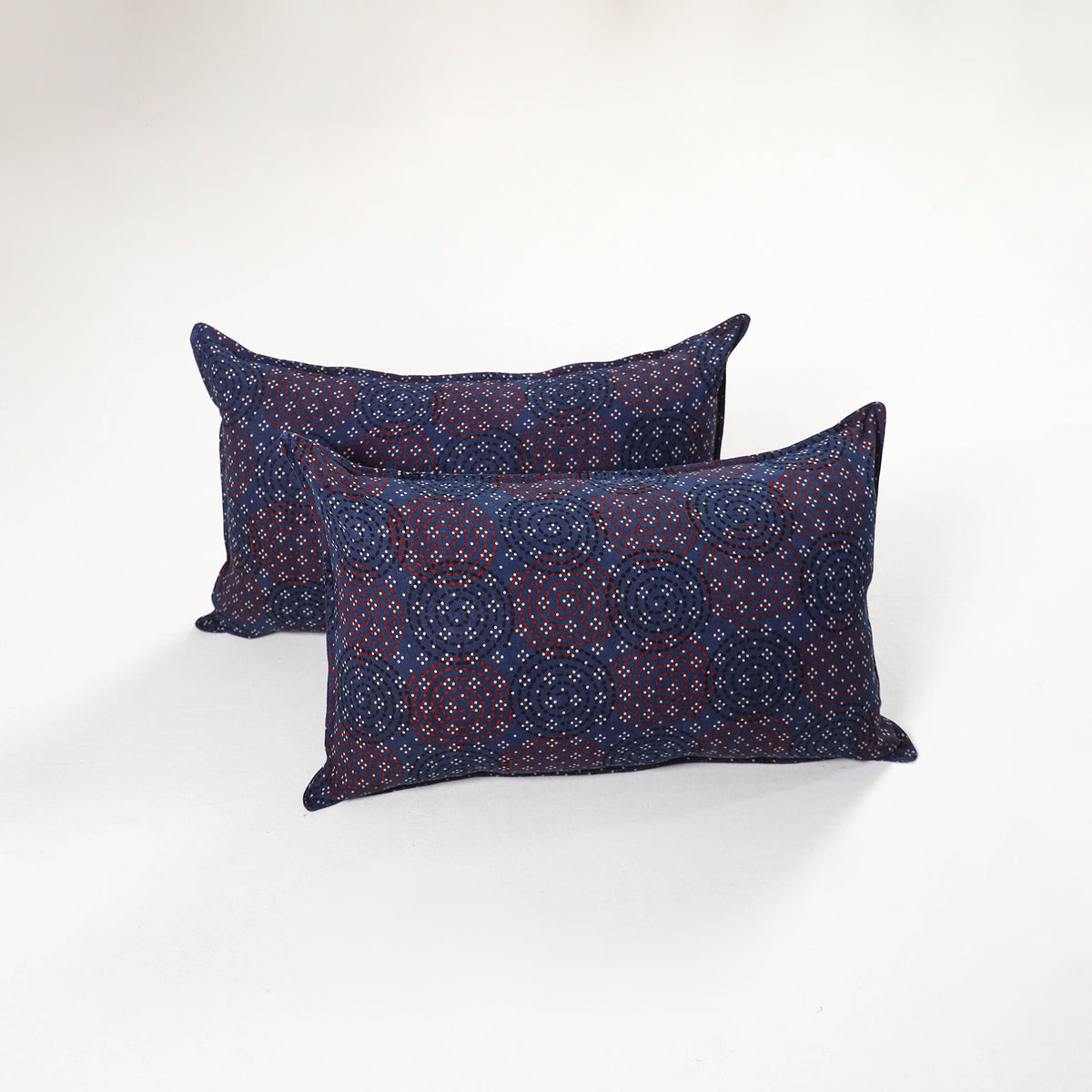 Blue - ajrakh hand block print pillow covers (set of 2) 137