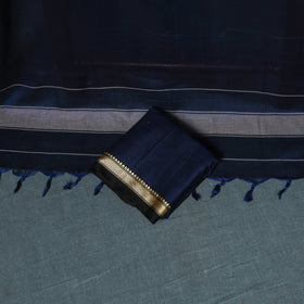 Dharwad Mercerised Cotton Plain Thread Border Unstitched Dress Material: Kurta, Bottom & Dupatta 07