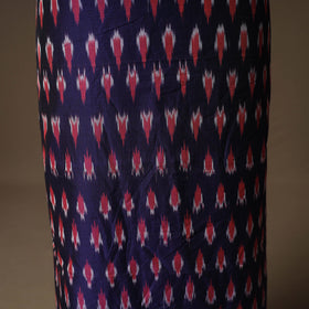 Pochampally Ikat Cotton Unstitched Dress Material: Kurta & Dupatta with Jewellery 10