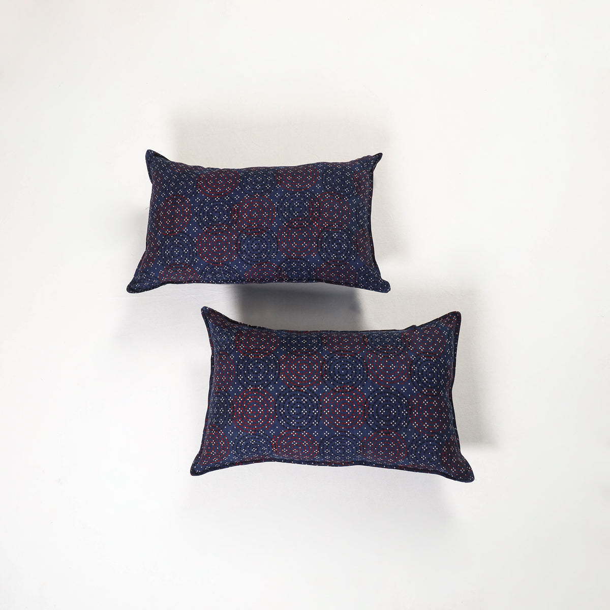 Blue - ajrakh hand block print pillow covers (set of 2) 137