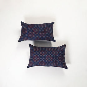 Blue - ajrakh hand block print pillow covers (set of 2) 137