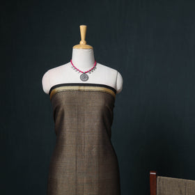 Dharwad Mercerised Cotton Plain Thread Border Unstitched Dress Material: Kurta, Bottom & Dupatta 08