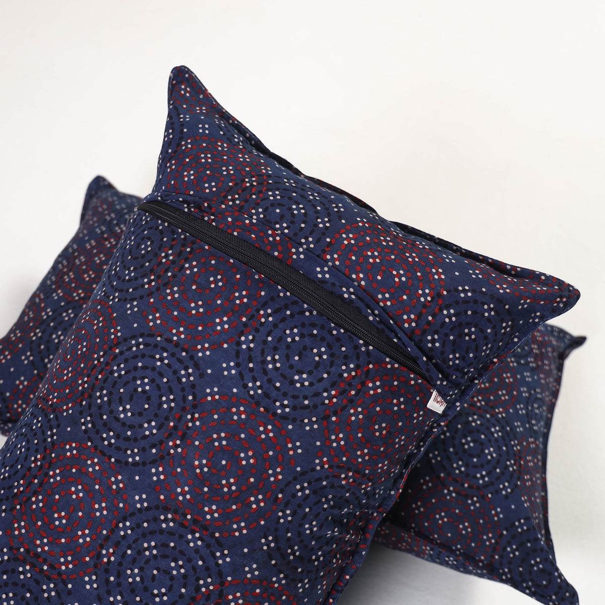 Blue - ajrakh hand block print pillow covers (set of 2) 137