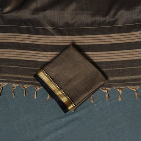 Dharwad Mercerised Cotton Plain Thread Border Unstitched Dress Material: Kurta, Bottom & Dupatta 08