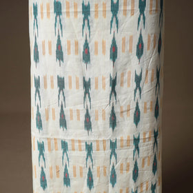 Pochampally Ikat Cotton Unstitched Dress Material: Kurta & Dupatta with Jewellery 11