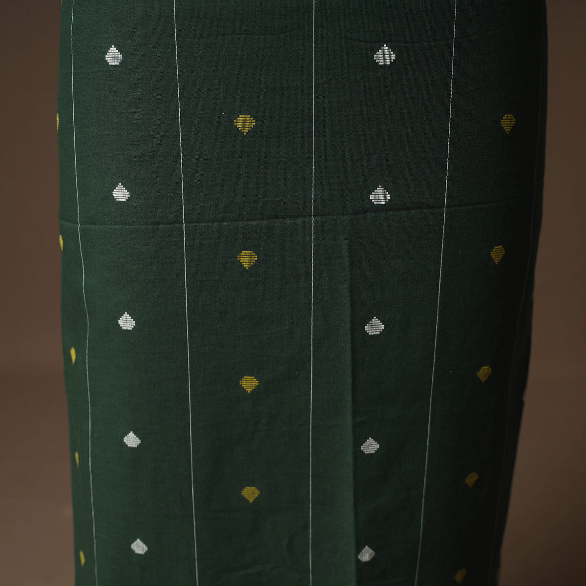 Jacquard Cotton Unstitched Dress Material: Kurta & Dupatta with Jewellery 12