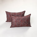 Brown - ajrakh hand block print pillow covers (set of 2)