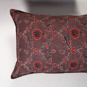 Brown - ajrakh hand block print pillow covers (set of 2)