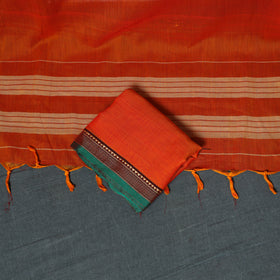 Dharwad Mercerised Cotton Plain Thread Border Unstitched Dress Material: Kurta, Bottom & Dupatta 10