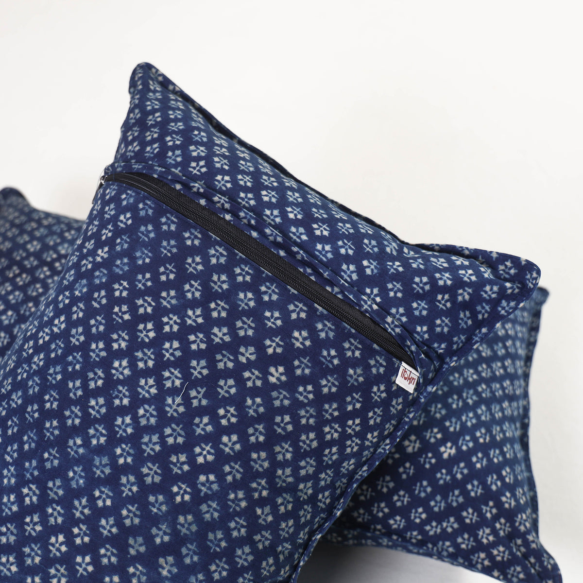 Blue - ajrakh hand block print pillow covers (set of 2) 140