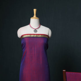 Dharwad Mercerised Cotton Plain Thread Border Unstitched Dress Material: Kurta, Bottom & Dupatta 12