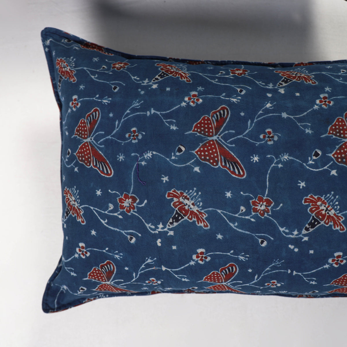 Blue - ajrakh hand block print pillow covers (set of 2) 142